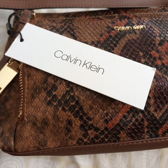 Calvin Klien Snake Skin Crossbody Purse - Picture 2 of 6